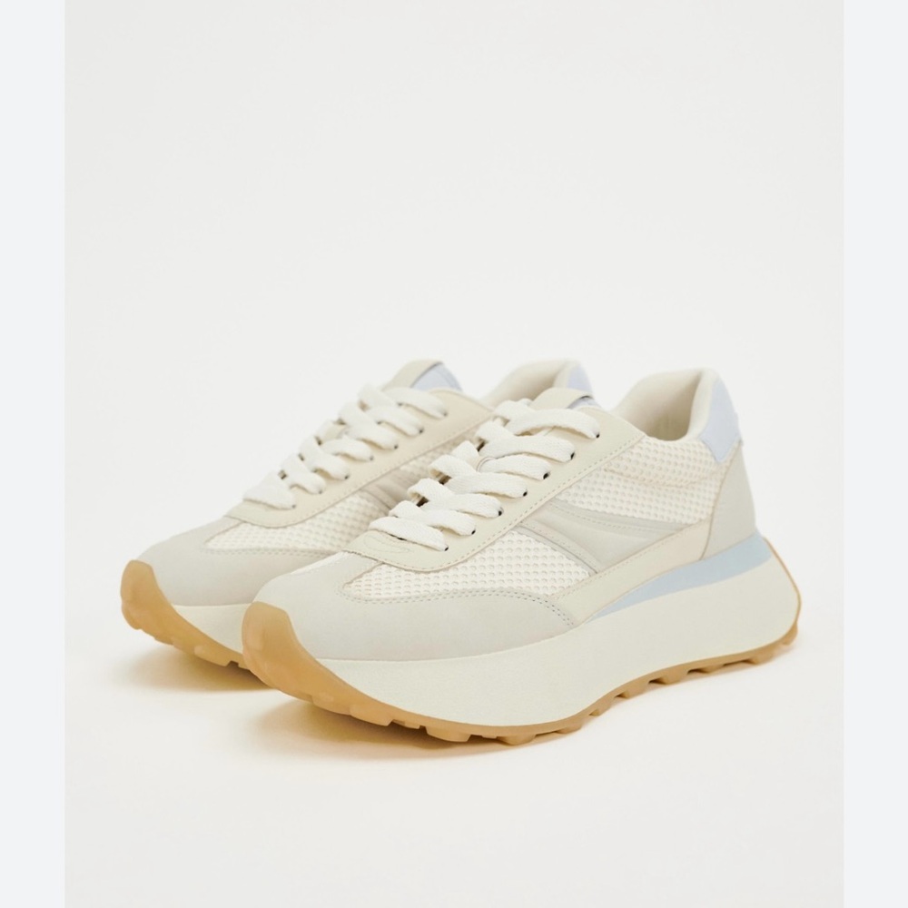 ZARA SNEAKERS Stylish Cream Women's Sneakers